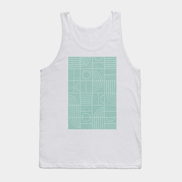 My Favorite Geometric Patterns No.25 - Light Blue Tank Top by ZoltanRatko